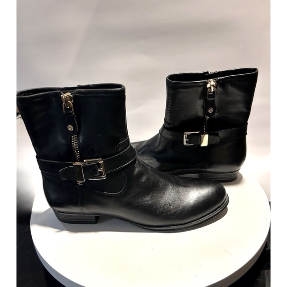 Isaac Mizrahi Women's Moto Buckle Ankle Boots – Black – Size 9M – NWOT - Picture 1 of 6
